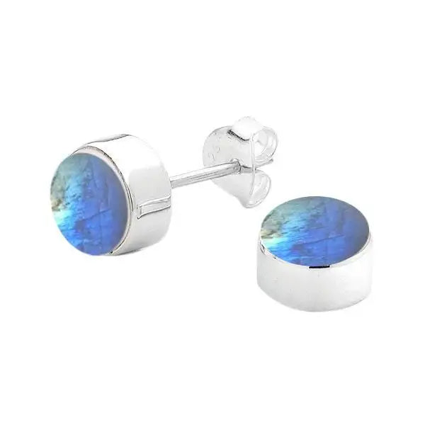 Sterling Silver & Moonstone Studs Stud Earrings