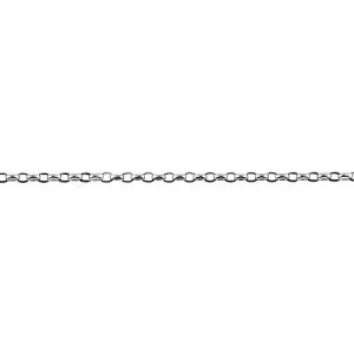 Sterling Silver Oval Belcher Anklet - 25cm