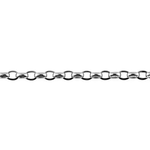 Sterling Silver Oval Belcher Chain 50cm 2 SEASPRAY