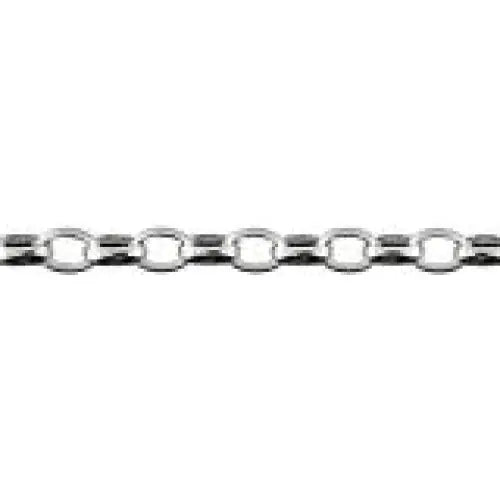 Sterling Silver Oval Belcher Chain 50cm (4.60mm wide)