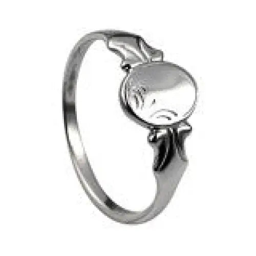 Sterling Silver Oval Signet Ring