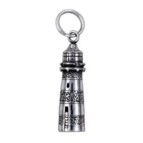 Sterling Silver Oxidised Lighthouse Charm SEASPRAY