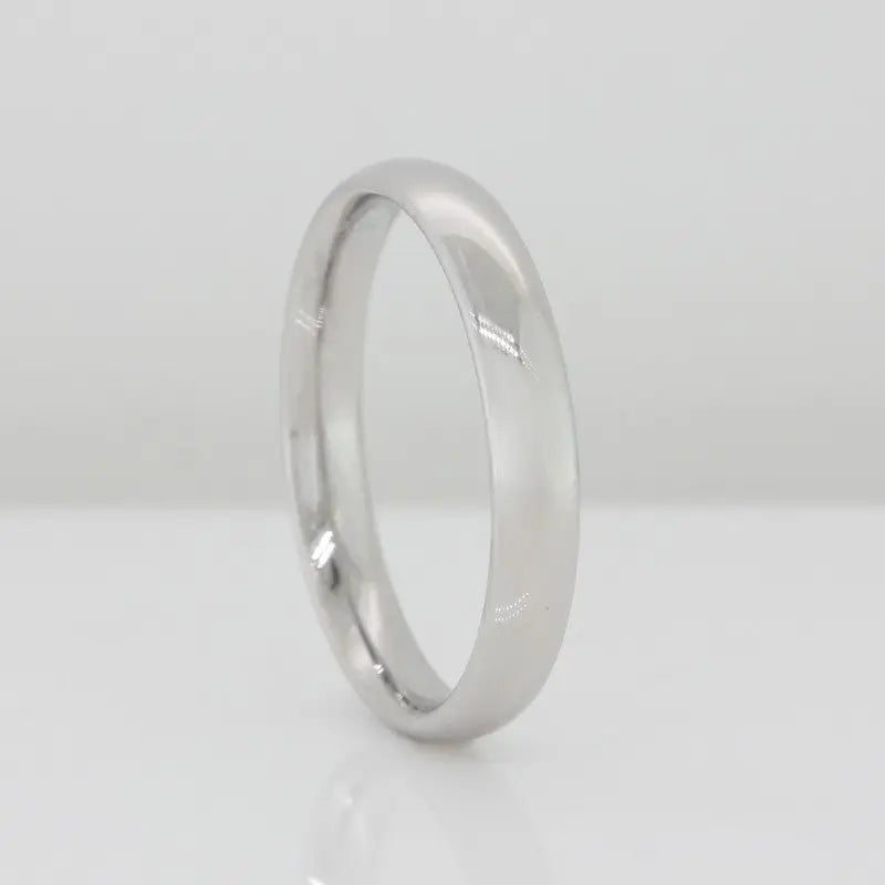 Sterling Silver Rhodium Plated Ring size M3mm