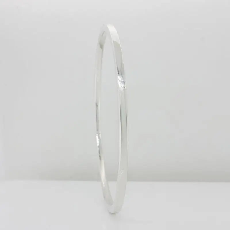 Sterling Silver Soft Square Bangle 60mm Internal Diameter