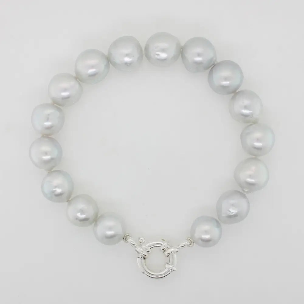 Sterling Silver South Sea Pearl 19cm Bracelet 