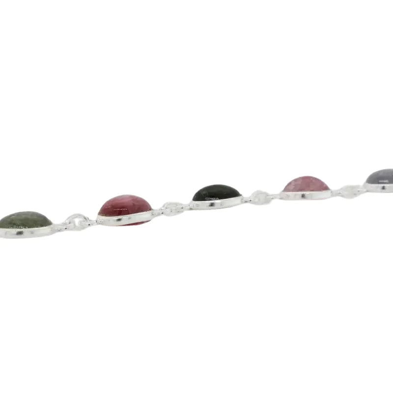 Sterling Silver Spectacle Set Nine Cabochon Oval Shape 9mm x