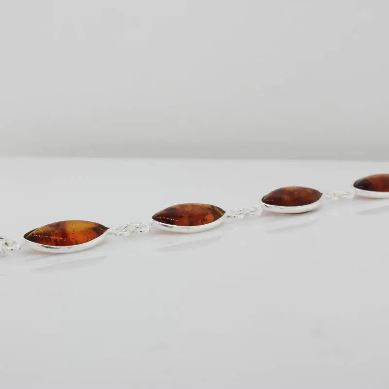 Sterling Silver Spectacle Set Seven Cabochon Marquise Shape