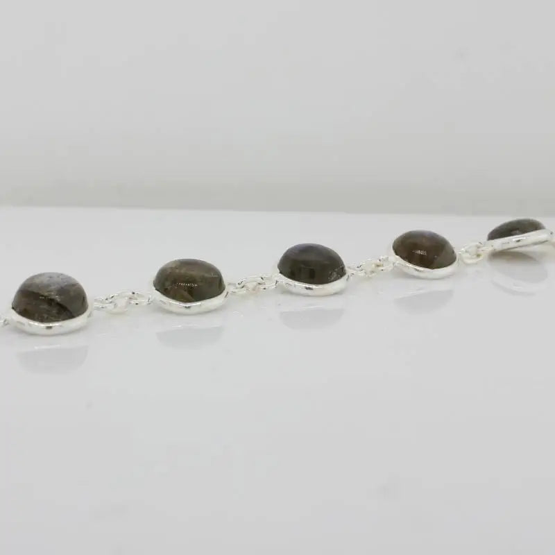 Sterling Silver Spectacle Set Ten Cabochon 7.5mm Round
