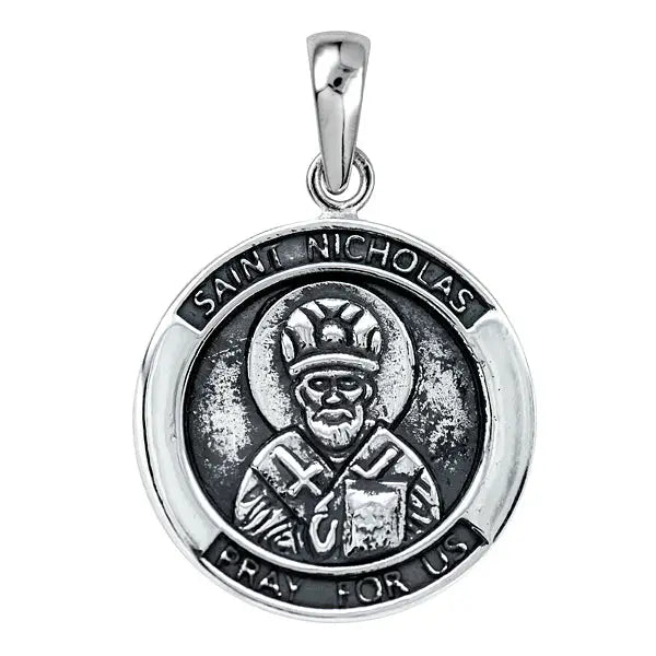 Sterling Silver St Nicholas Medal - 18cm