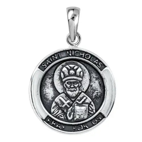 Sterling Silver St Nicholas Medal - 18cm