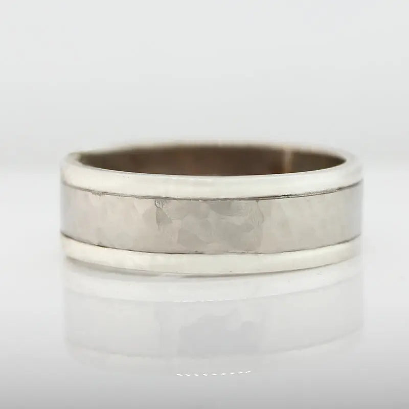 Sterling Silver Titanium Ring W