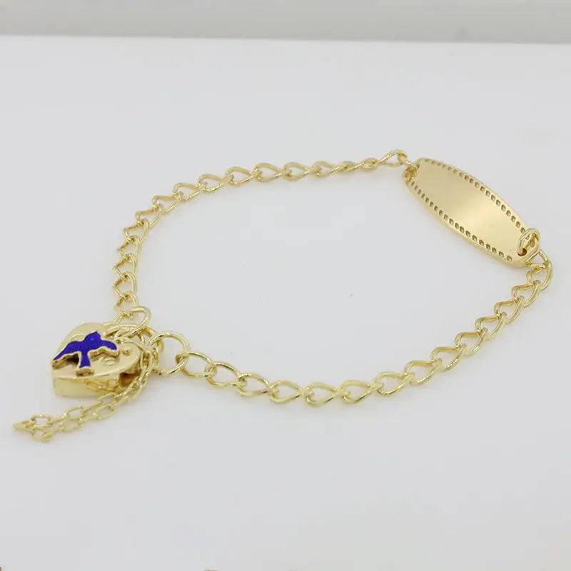Figaro Link Bluebird Baby Bracelet - Love Story