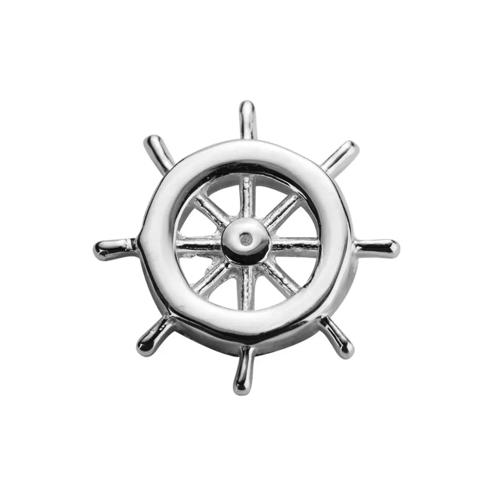 Stow Sterling Silver Navigation Wheel Charm SEASPRAY