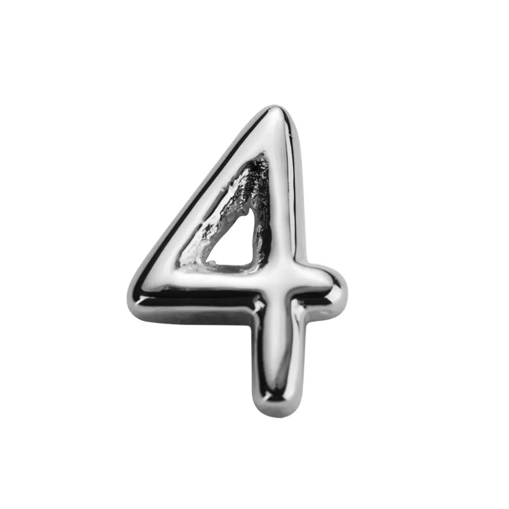 Stow Sterling Siver Number 4 Charm SEASPRAY VALUATIONS &