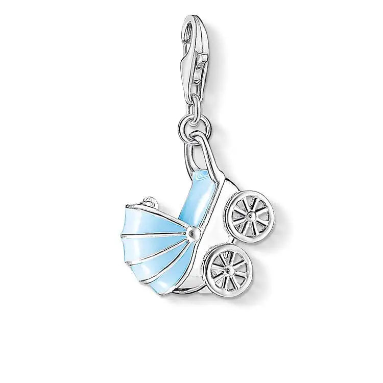 Thomas Sabo Charm Club Baby Stroller Blue Charm *