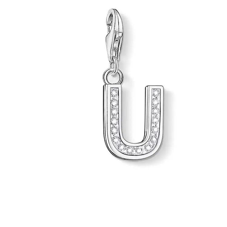 Thomas Sabo Charm Club Cubic Zirconia Letter  'U' 