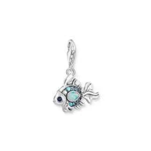 Thomas Sabo Charm Club Sterling Silver Blue Spinel Fish CC1884