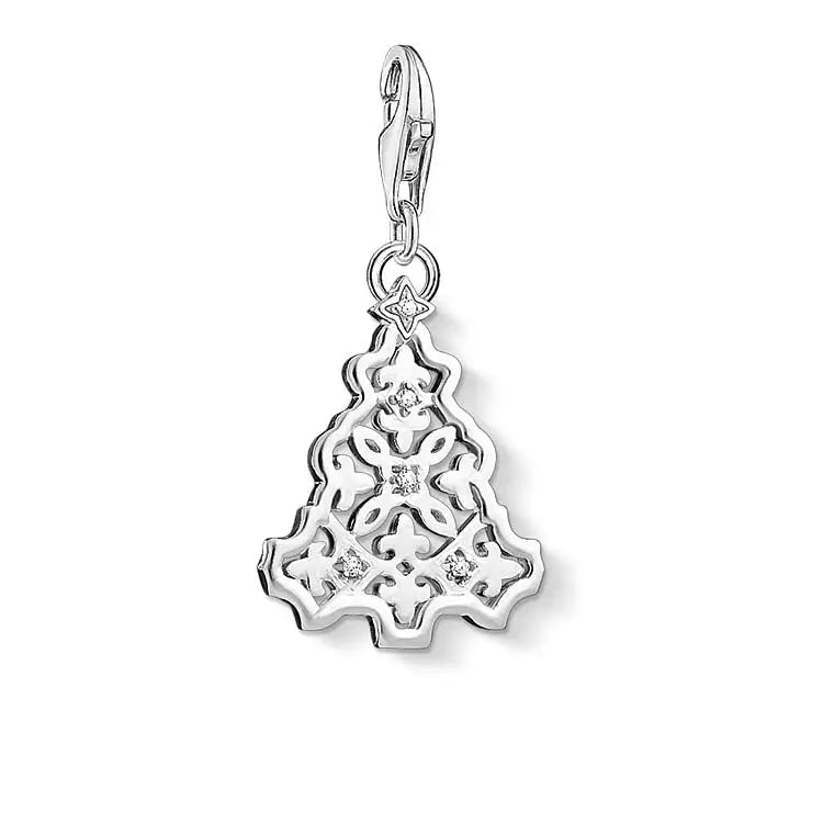 Thomas Sabo Charm Club Sterling Silver Christmas Tree Arabesque 