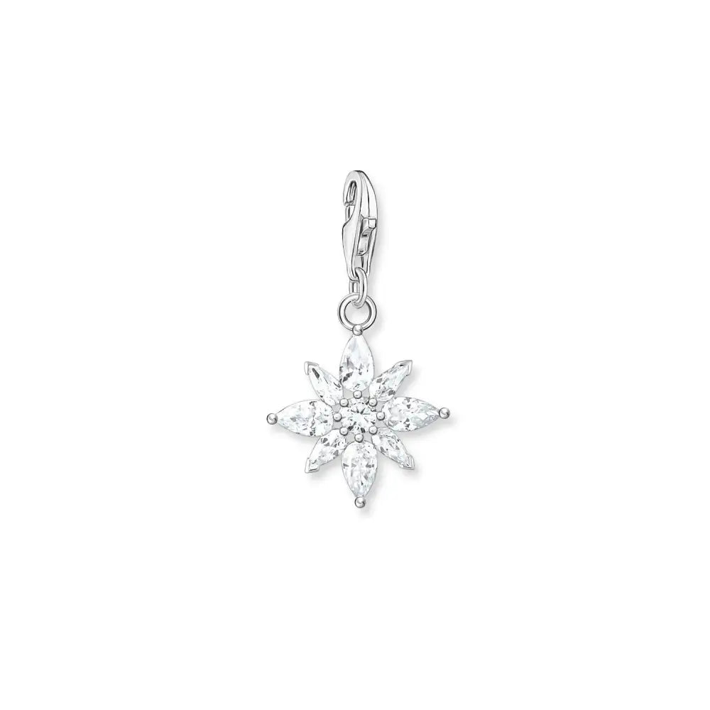 Thomas Sabo Charm Club Sterling Silver Cubic Zirconia Flower Charm