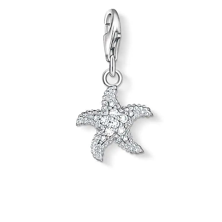 Thomas Sabo Charm Club Sterling Silver Cubic Zirconia Starfish Charm  CC917