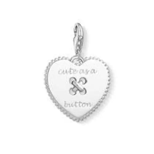 Thomas Sabo Charm Club Sterling Silver Cute as a Button Heart CC1485