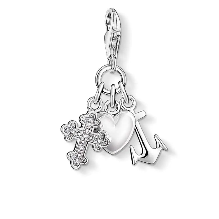 Thomas Sabo Charm Club Sterling Silver Faith, Love & Hope Charm CC409