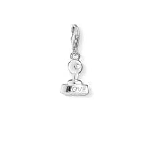 Thomas Sabo Charm Club Sterling Silver Love Stamp 