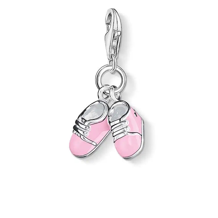 Thomas Sabo Charm Club Sterling Silver Pink Booties CC820 