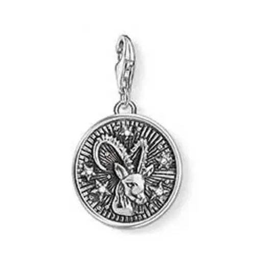 Thomas Sabo Charn Club Sterling Silver Engraved Capricorn Zodiac Charm CC1649