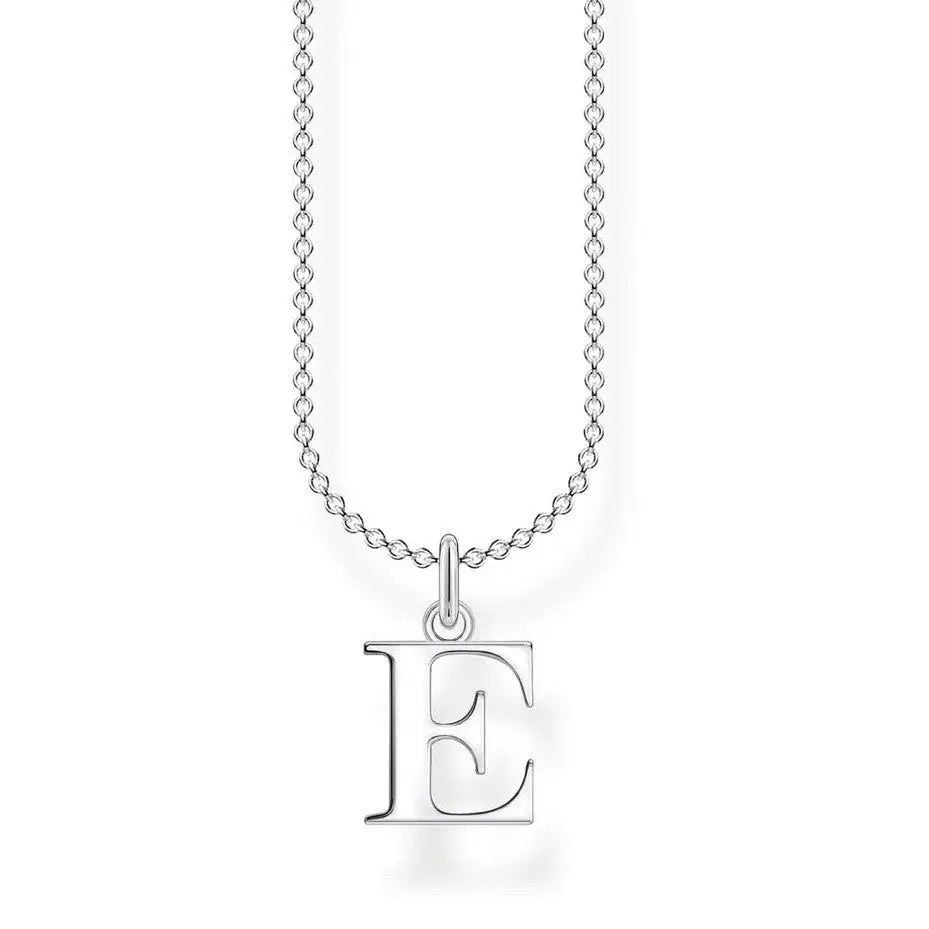 Thomas Sabo Sterling Silver Charming Initial E Necklet