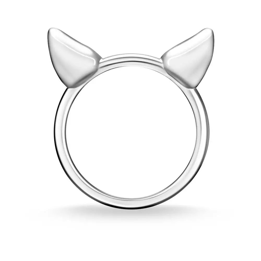 Thomas Sabo Sterling Silver Cubic Zirconia Cat Ears Ring