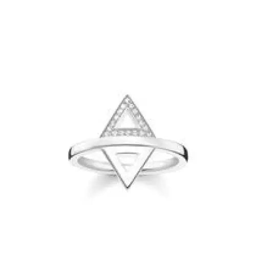 Thomas Sabo Two Triangles Diamond Ring 56 O 1/2 SEASPRAY