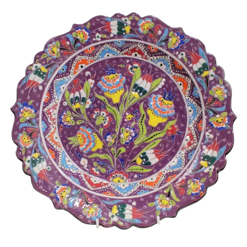 Turkish Hand Painted Plates Large Seaspray Valuations & Fine