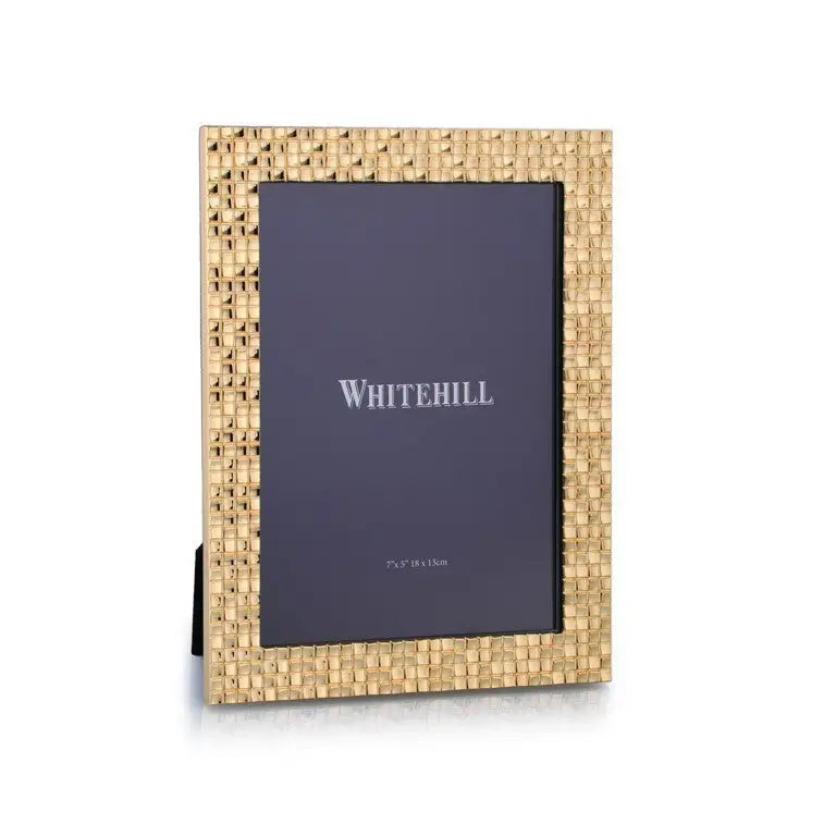 Whitehill Picture / Photo Frame Checkered Gold Finish 13 x 18 cm