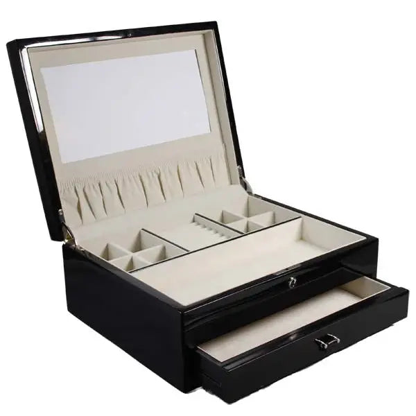 WJ21 Black Medium Timber Jewel Box
