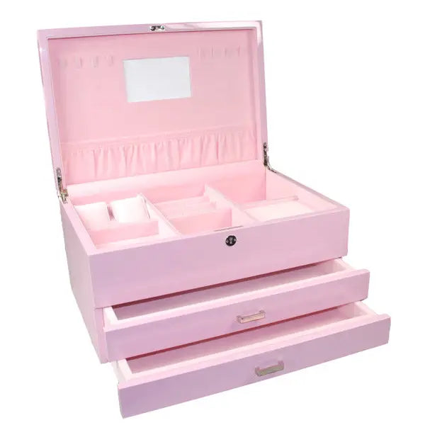WJ22 Pink Large Timber Jewel Box SEASPRAY VALUATIONS & FINE