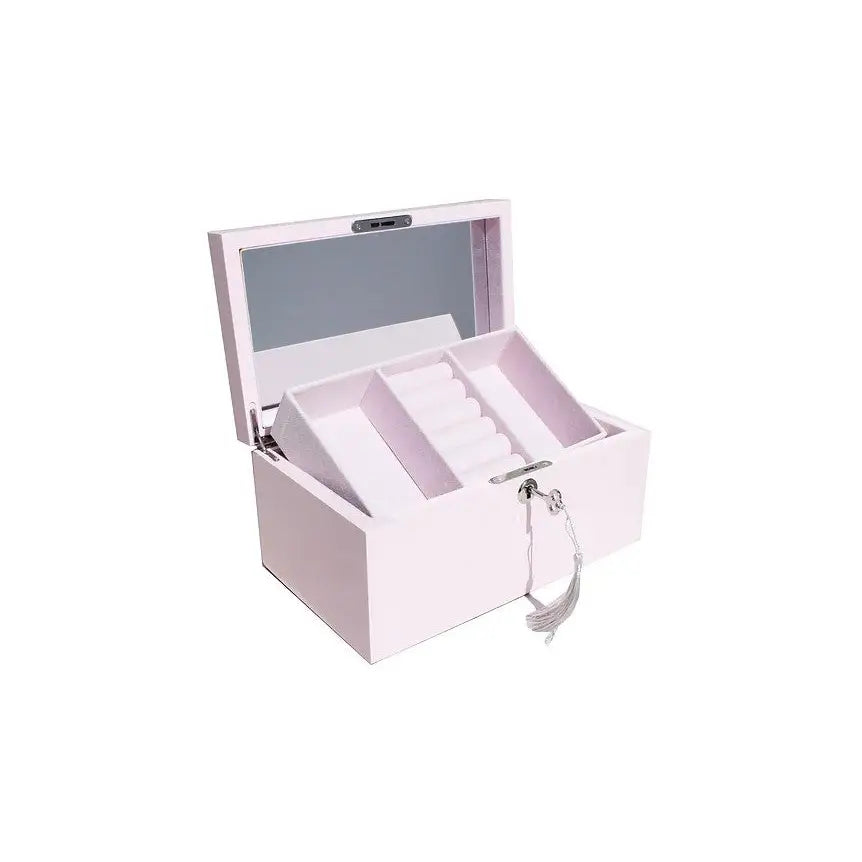 WJ36 Pink Wooden Jewel Box